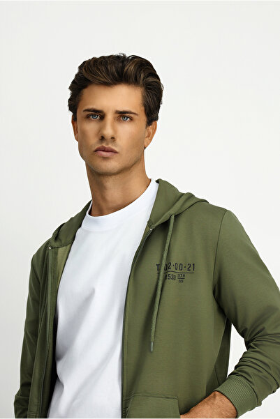 Kiğılı Hooded Zippered Regular Fit Sweatshirt