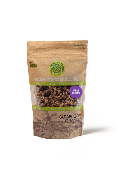 GLUTENSİZ FABRİKA جرانولا الشوفان والتوت الأزرق والحنطة السوداء 300 جرام (خالية من الغلوتين ونباتية)