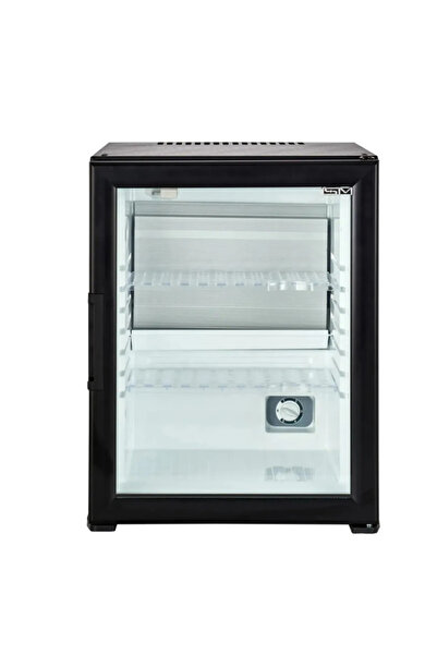 ISM İçecek Soğutucu Minibar Cam Kapılı Mini Buzdolabı Siyah Sessiz Minibar Otel Tipi İçecek Dolabı