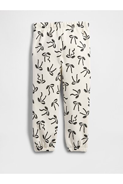 GAP Kız Bebek Kırık Beyaz Relaxed Logo Pull-On Jogger Eşofman Altı