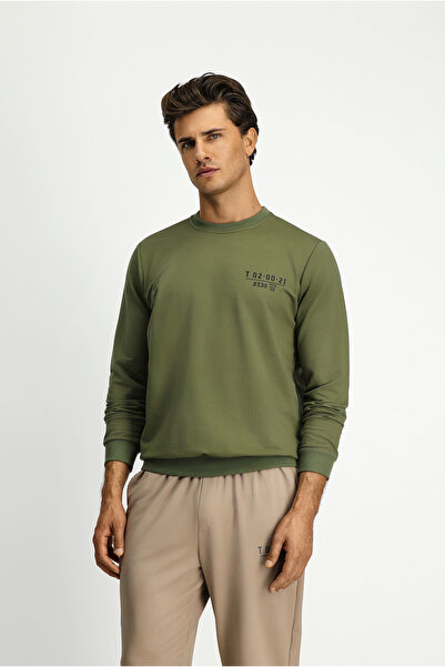 Kiğılı Bisiklet Yaka Regular Fit Sweatshirt