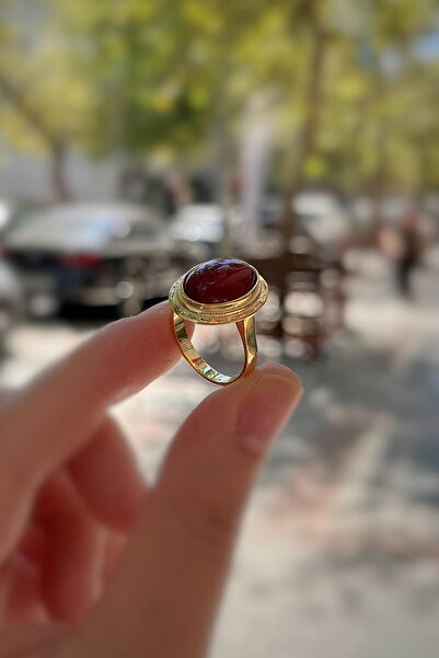 Erer Gümüş Gümüş akik taşlı yüzük hs12e12