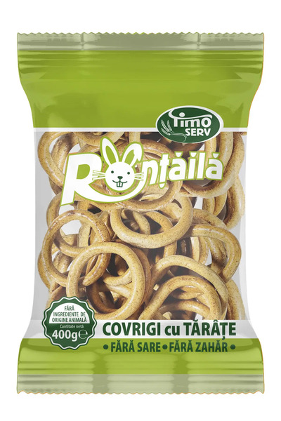 Ronțăilă Covrigi dietetici cu tărâțe - fără sare și fără zahăr CUTIE cu 12 pu...