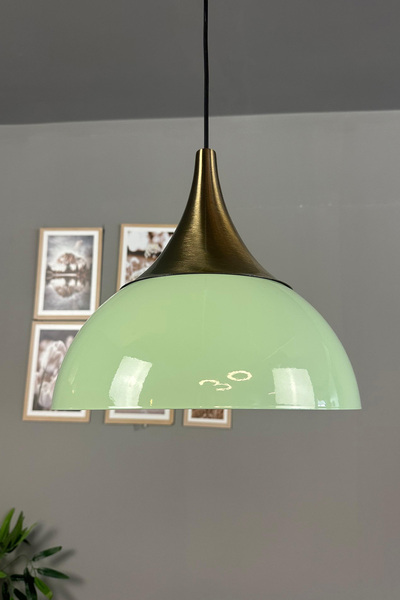 Bamyum Yimpi Mint Avize Tekli Sarkıt Eskitme Kubbe Başlık Salon Mutfak Kuaför Dekoratif Aydınlatma