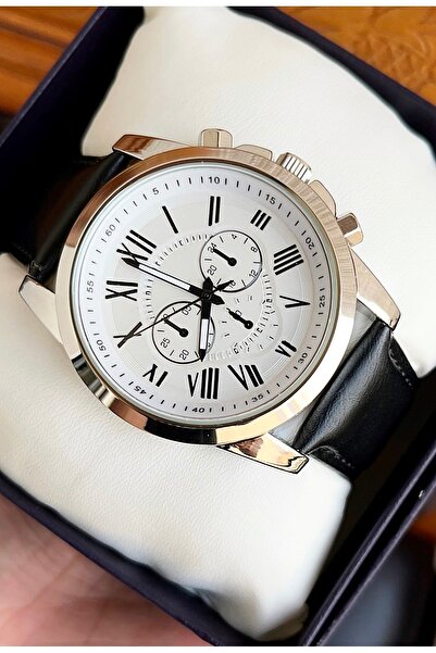 Weluxa Classic Men's Wristwatch with Roman Numerals on Leather Band