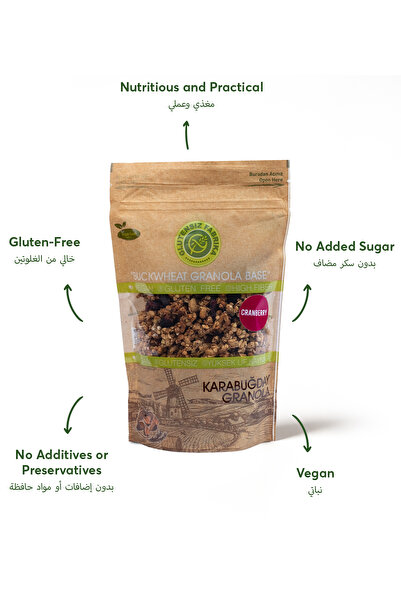 GLUTENSİZ FABRİKA Cranberryli Yulaf & Karabuğday Granola 300 G (GLÜTENSİZ & VEGAN)