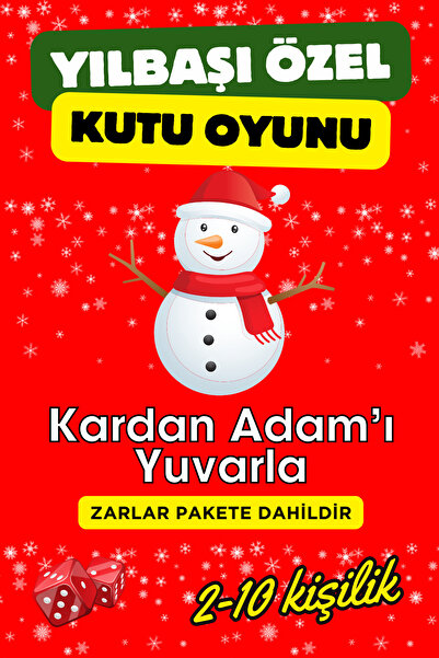 GameBulance New Year's Box Game - Roll the Snowman Game - New Year's Activity for Children and Adults