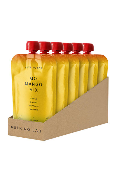 NUTRINO LAB GO MANGO piure măr, mango, papaya și banană 6 x 200g