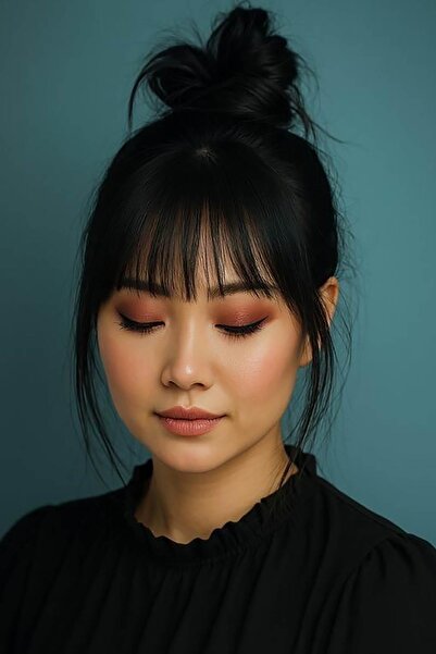 TAKIŞTIR Black Color Perçem Detailed Sparse False Bangs (Zeynep)