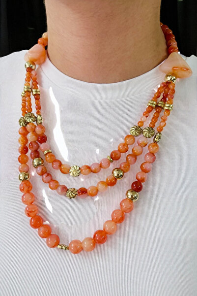 PETEK AKSESUAR قلادة على شكل خرز أكريليك