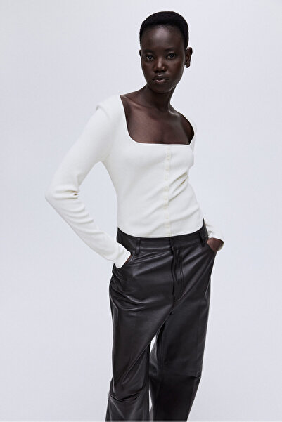 H&M Kare Yakalı Üst