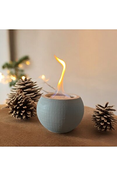 bi ondan bi bundan Beton Masaüstü  Ateş Çukuru 250 ml Şömine Yakıtı Gri