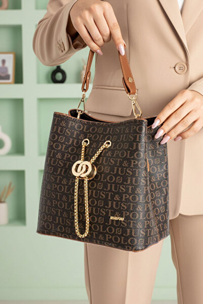 POLO CLUB Geantă de umăr și de mână Polo pentru femei, cu 3 compartimente, cu curea lungă încrucișată (24x22 CM)