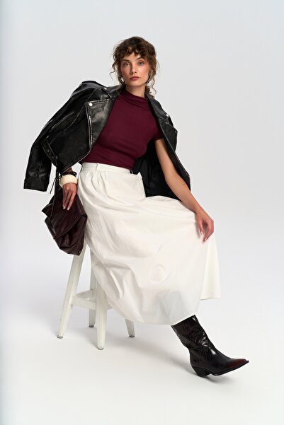 BOHEMAİ Антверпенський бордовий кроп з коміром