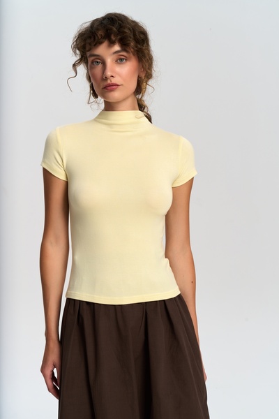 BOHEMAİ Anvers High Neck Yellow Crop