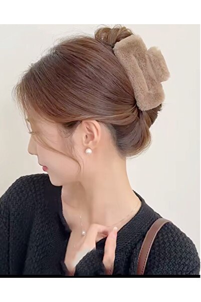 NEW HİLL Νέο μοντέλο με πούπουλα βελούδινη αγκράφα-Μέγεθος=11x6 cm