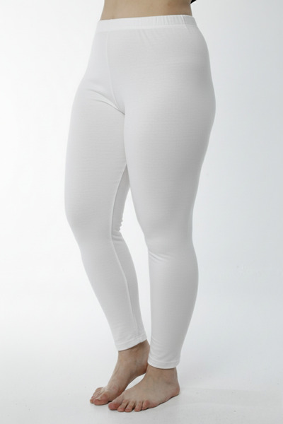 Hmd 6-Piece Oversized Cotton White Women's Leggings Plus Size & Comfortable Texture