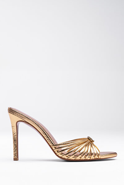 Tasarım Lace and Stone Detailed Ankle Buckle Evening Dress Heeled Shoes for Special Occasions