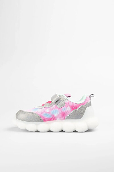 Vicco Baby Girl Silver Sneakers with Balloon Lights