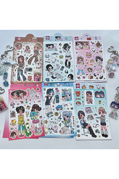 Choice1 مجموعة واحدة من ملصقات شخصيات كاواي، ملصقات سكرابوكينغ، ملصقات ديكور،...