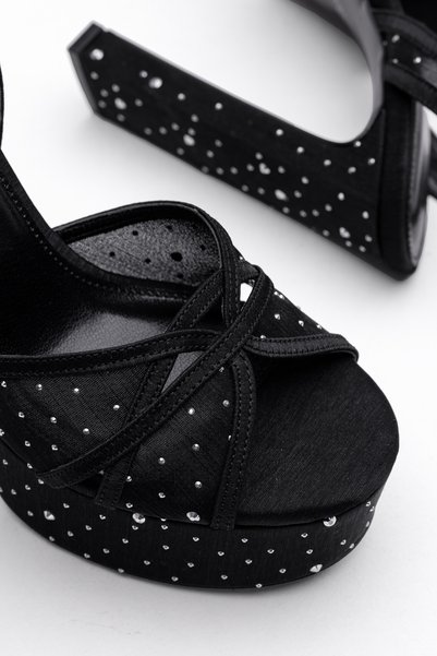 Tasarım Platform high-heeled formal shoes black formal high-heeled women's party shoes