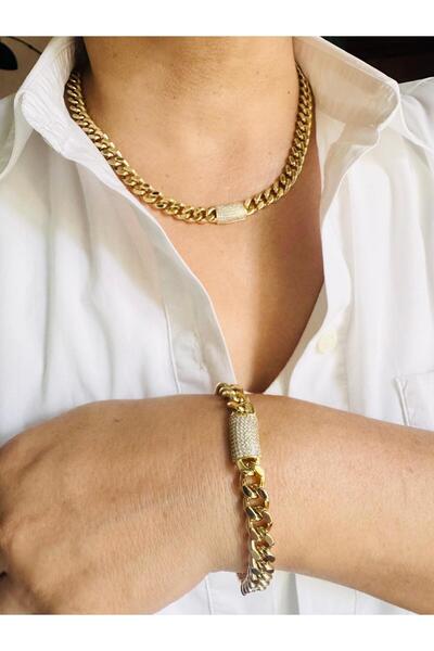 DEVİ fashion Premium Chain Necklace and Bracelet Xuping Set