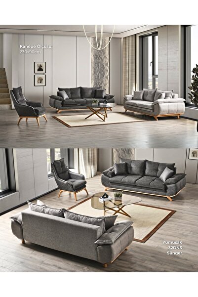 Velura Home & Living Azir Koltuk Takımı & Bazalı Yataklı Koltuk Takımı 3 3 1 ...