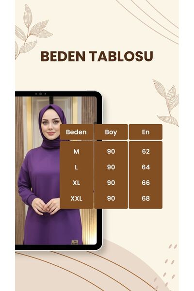 Bala Giyim KADIN İKİ İPLİK TESETTÜR YIRTMAÇLI TUNİK