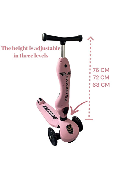 OEM 4-in-1 Convertible Scooter into Tricycle with Adjustable Parent Bar, Child Protection, Footrest