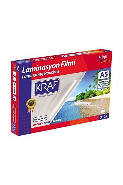 KRAF Laminasyon Filmi Parlak A5 100mic 100'lü