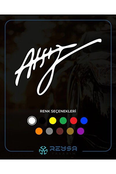 Reysa Tasarım ملصق سيارة نهال أتيسا سجل 17x17 سم أبيض