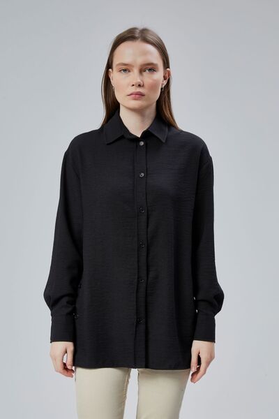 Bolivente Kadın Salaş Kalıp Keten Gömlek