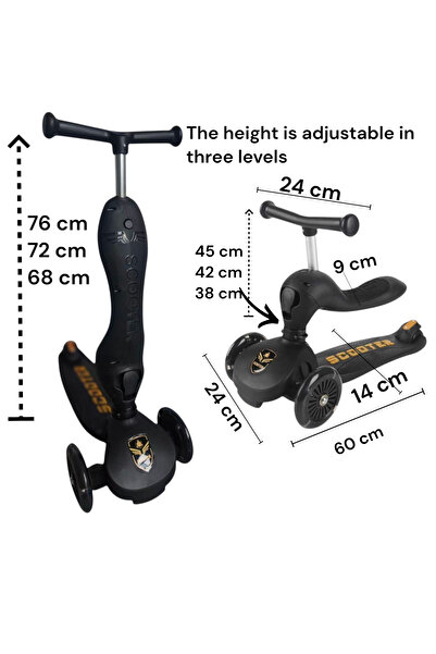 OEM 4-in-1 Transformable Scooter into Tricycle with Adjustable Parental Handle