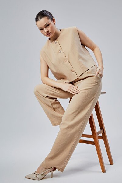 Bolivente Жіночі штани з легким кроєм та тканим візерунком