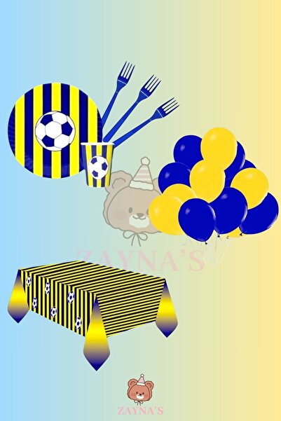 Zayna's مجموعة حفلات المعجبين باللون الأصفر والأزرق الداكن - مجموعة مخصصة لحف...