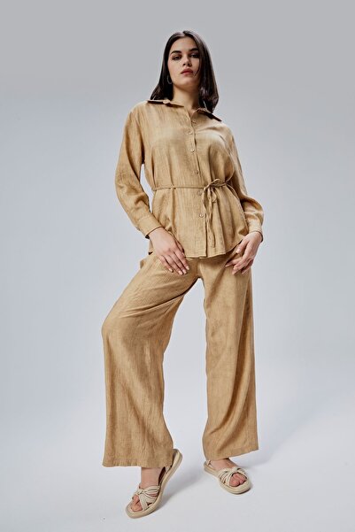 Bolivente Brown Regular Tie Dye Shirt Pants Set