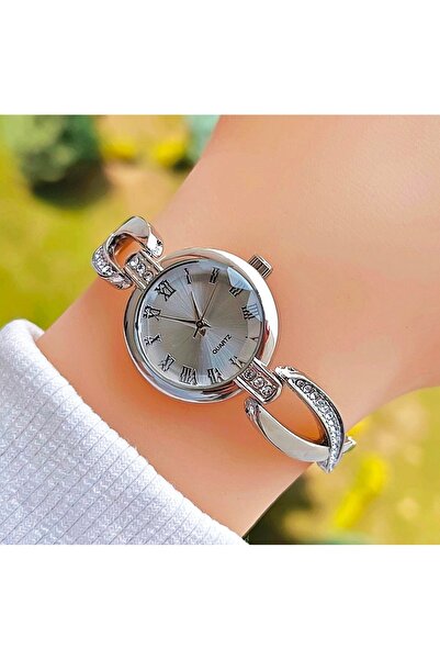 Weluxa Silver Color Stone Vintage Women Wrist Watch