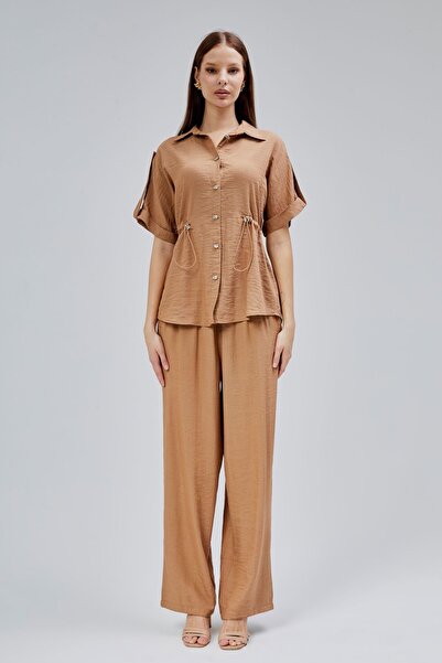 Bolivente Mink Relaxed Cut Shirt Trousers Set