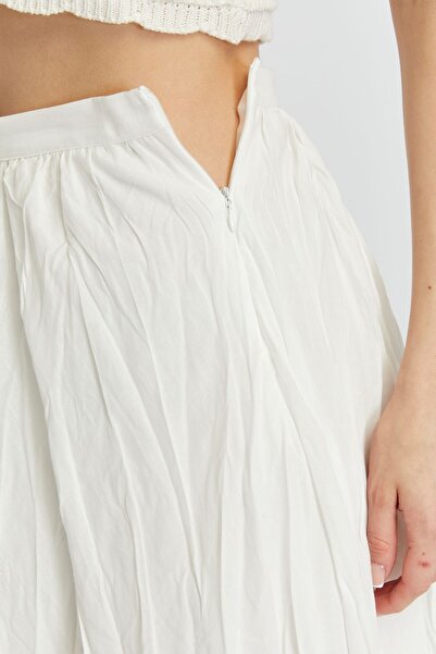 Bolivente Ecru Crinkle Voile Skirt