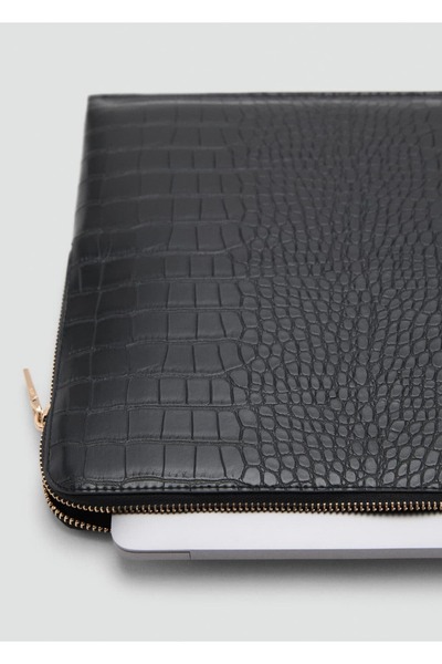 MANGO Woman Timsah derisi görünümlü dizüstü bilgisayar kılıfı