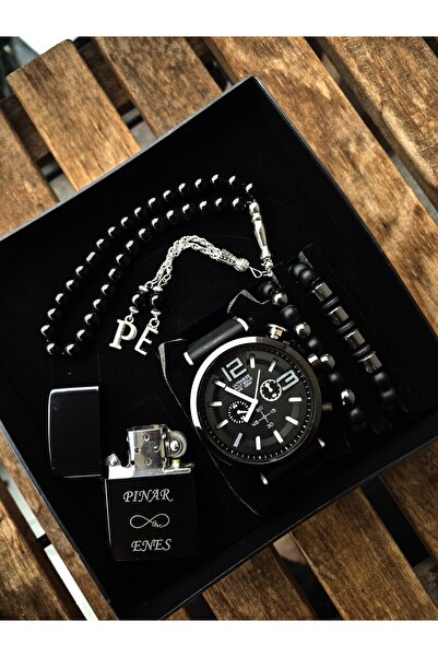 WERWOLF ERKEK KOL SAATİ KİŞİYE ÖZEL ÇAKMAKLI SET