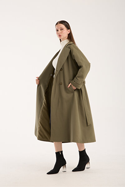 Bolivente Kadın Oversize Astarlı Trençkot