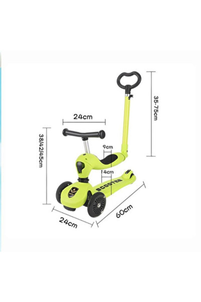 OEM 4-in-1 Convertible Scooter to Tricycle with Adjustable Parental Handle, Child Protection, Footrest,