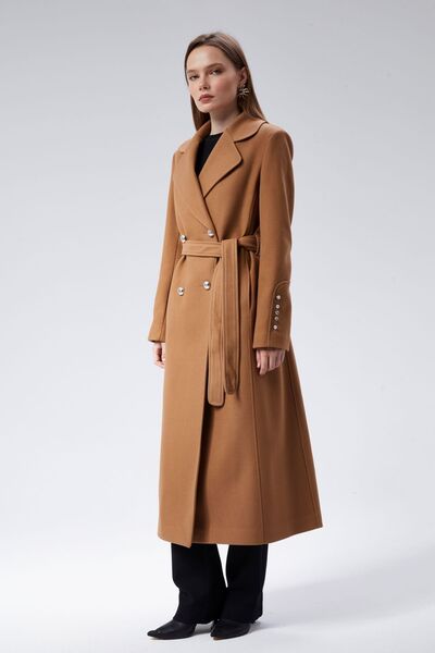 Bolivente Dámsky kabát s pravidelným lemovaním na gombíky