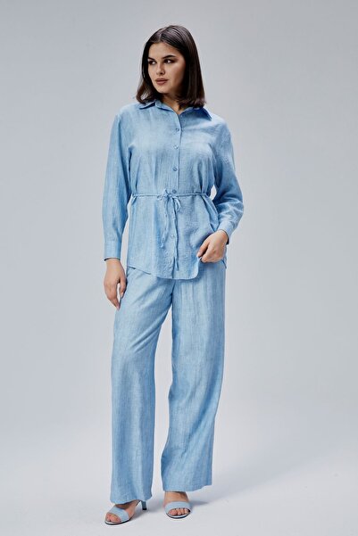 Bolivente Blue Regular Tie Dye Shirt Pants Set