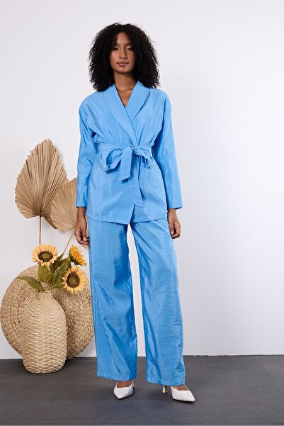Bolivente Baby Blue Oversize Kimono Set