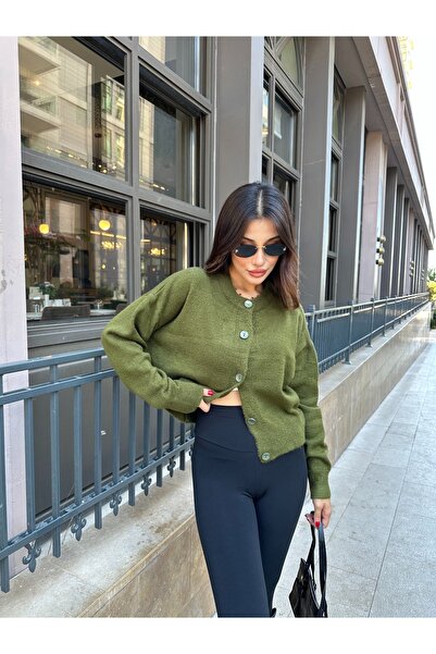 ikomteks Basic Düğmeli Triko Hırka