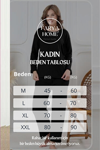 Farya Home Pamuklu Kalın Kışlık İnterlok Şeritli Uzun Kollu Örme Pijama Takımı