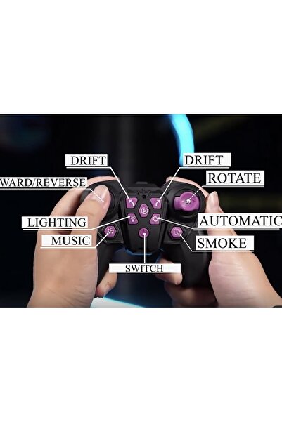 BYCEGU 02977 Bilekten Kontrol Uzaktan Kumandalı Buharlı 2.4G Şarjlı Drift Yarış Arabası