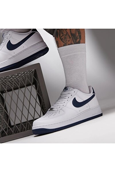 Nike AİR FORCE 1 '07 MIDNIGHT NAVY ERKEK SNEAKER AYAKKABI-FJ4146-104